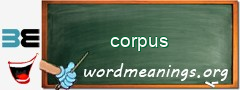 WordMeaning blackboard for corpus